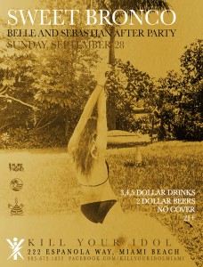 belle and sebastian after party at kill your idol with sweet bronco